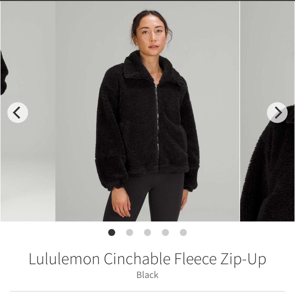 Lululemon Cinchable Fleece Black size 4 $168 MSRP